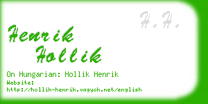 henrik hollik business card